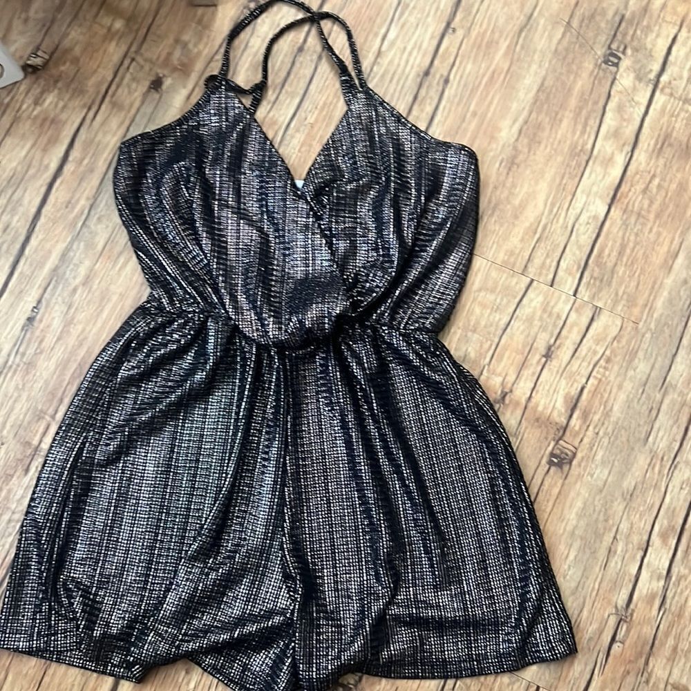 Small ACW Romper Black + Silver